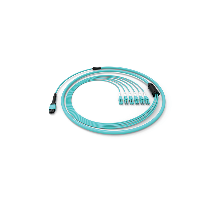 MPO-LC Prefabricated 12 Cores Fanout Backbone Fiber Optic Patch Cords
